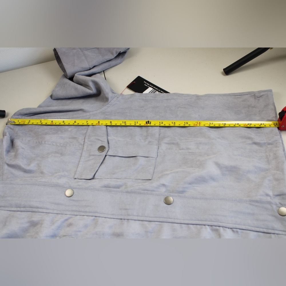 Be Cool Utility Light Gray Button Full Zip Lightweight Women’s Jacket Size Med. - Picture 11 of 11